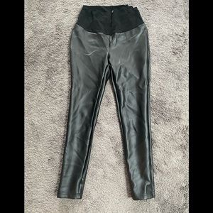 Tyme Maternity Faux Leather Leggings